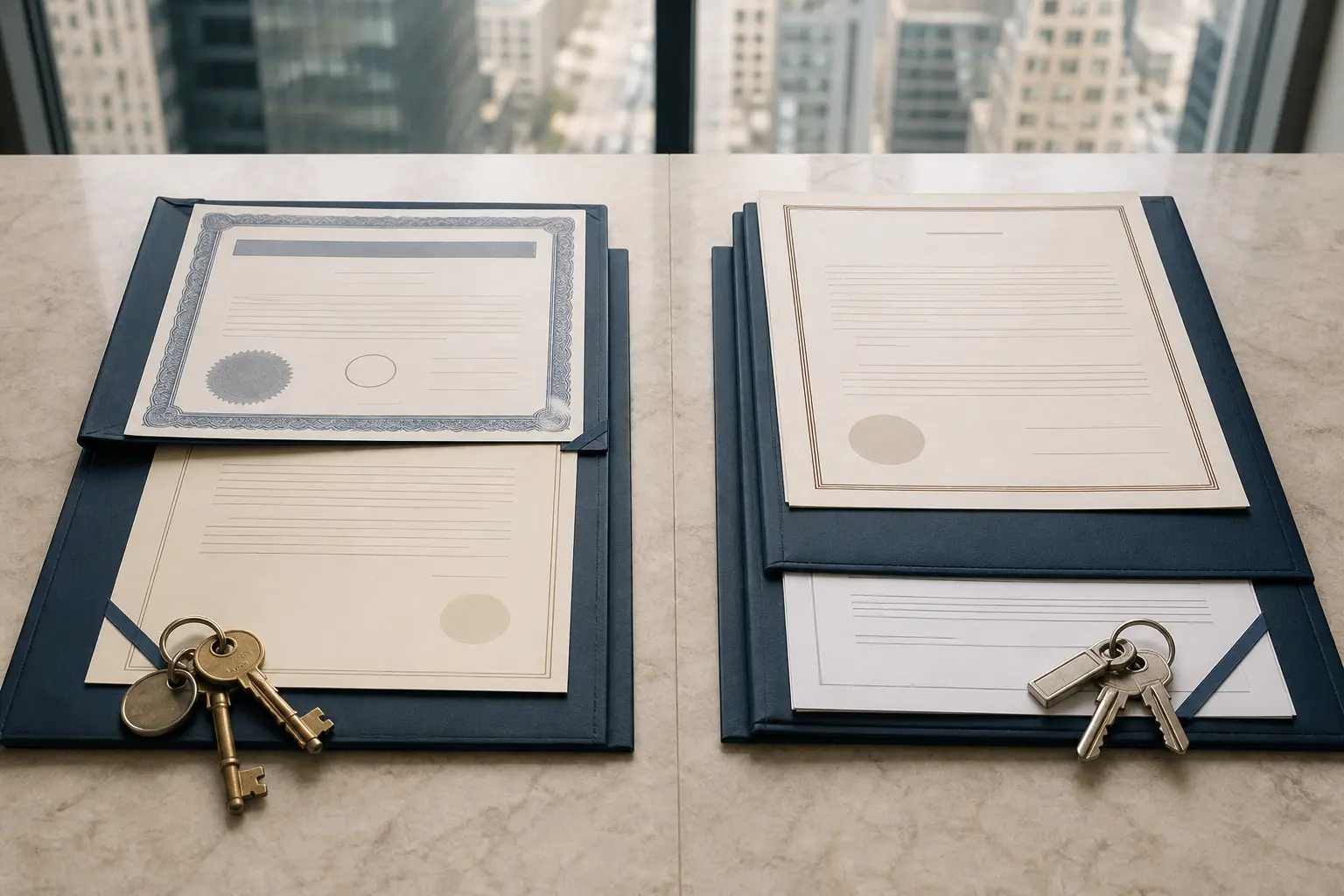 : Comparison of co-op and condo closing documents in New York City